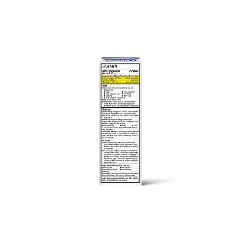 Mucinex Children's Multi-Symptom Cold and Sore Throat Relief Liquid - Very Berry - 4 fl oz
