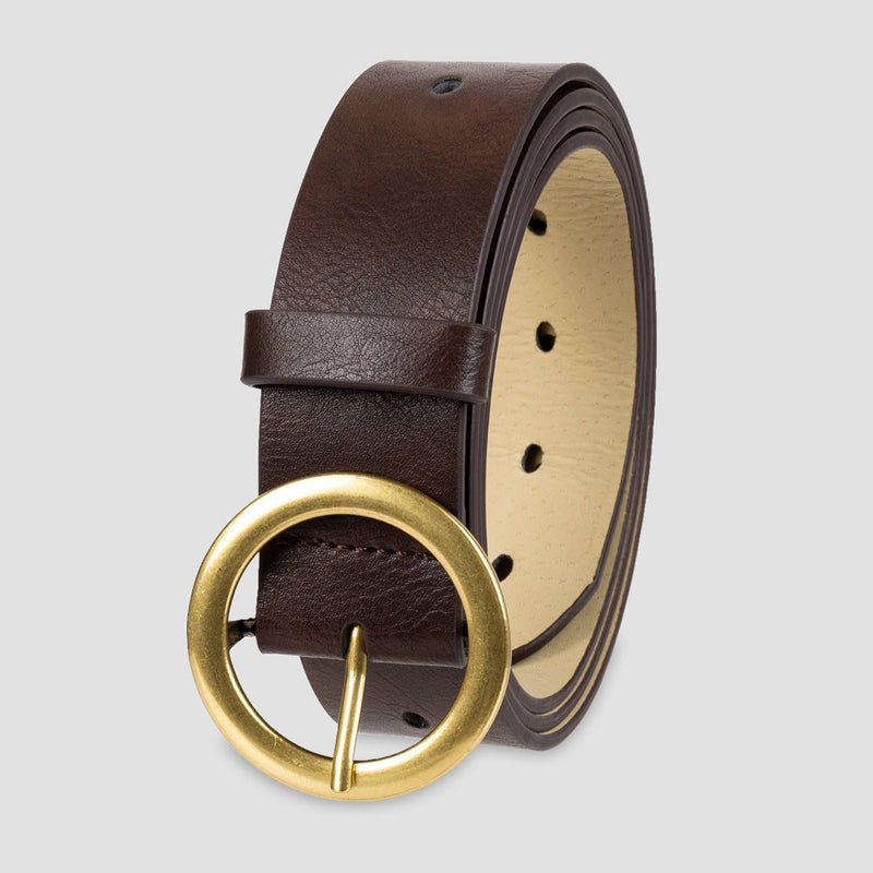 Women's Plus Size Center Bar Belt - Ava & Viv™ Brown 1X