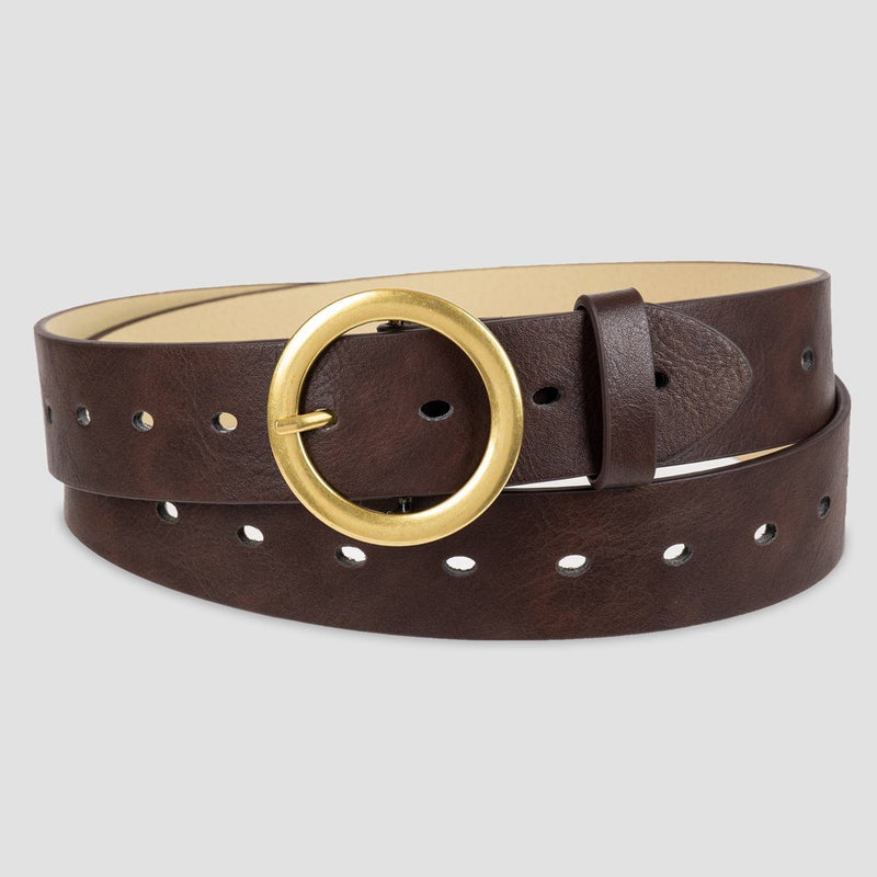 Women's Plus Size Center Bar Belt - Ava & Viv™ Brown 1X