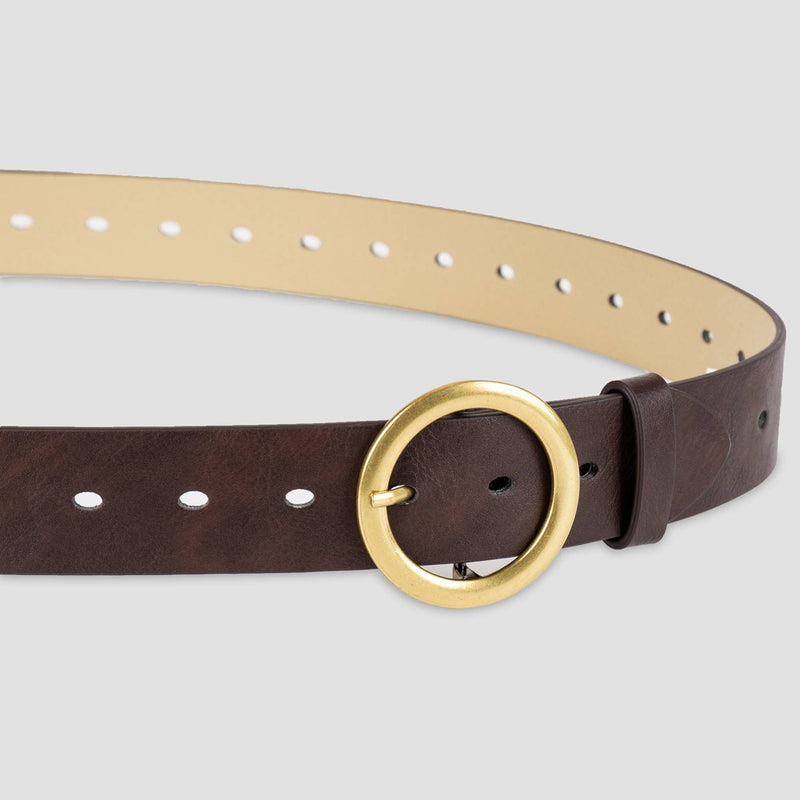 Women's Plus Size Center Bar Belt - Ava & Viv™ Brown 1X