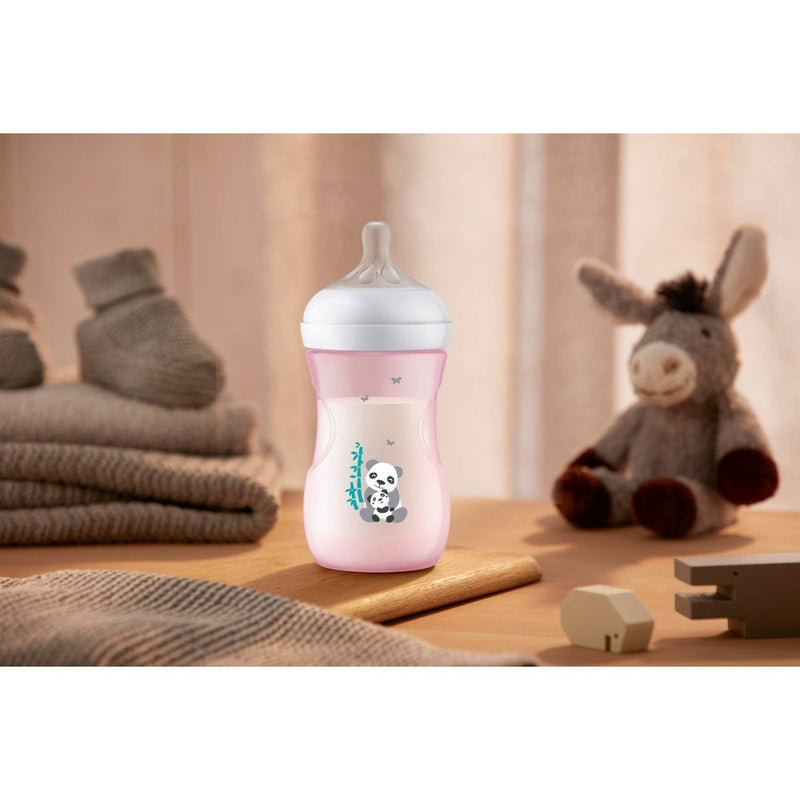 Philips Avent Natural Baby Bottle with Natural Response Nipple - Pink Panda