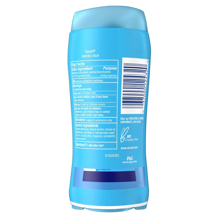 Secret Invisible Solid Antiperspirant and Deodorant, Powder Fresh Twin Pack - 2.6oz/2ct