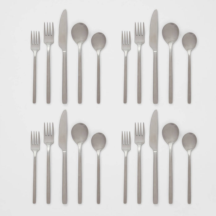 20pc Ashby Flatware Set Silver - Threshold™