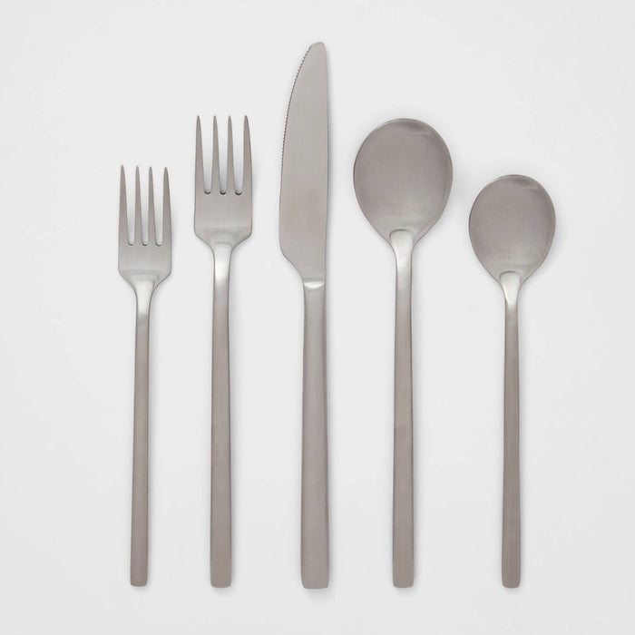 20pc Ashby Flatware Set Silver - Threshold™