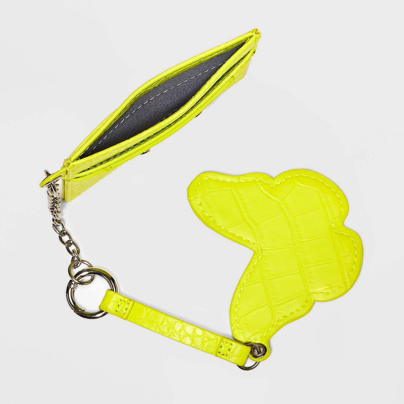 Crocodile Print Card Case with Keychain - Wild Fable™ Green