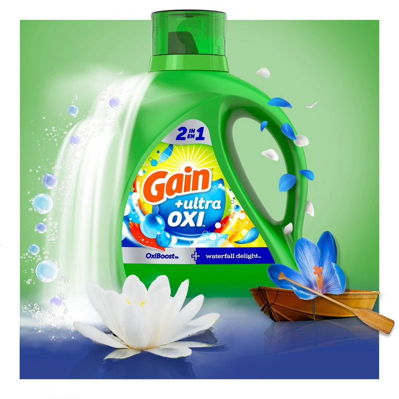 Gain Liquid Oxi Waterfall Laundry Detergent - 113 fl oz