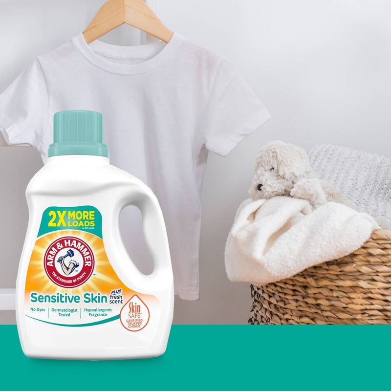Arm & Hammer Liquid Laundry Detergent for Sensitive Skin plus Skin-Friendly Fresh Scent - 105 fl oz
