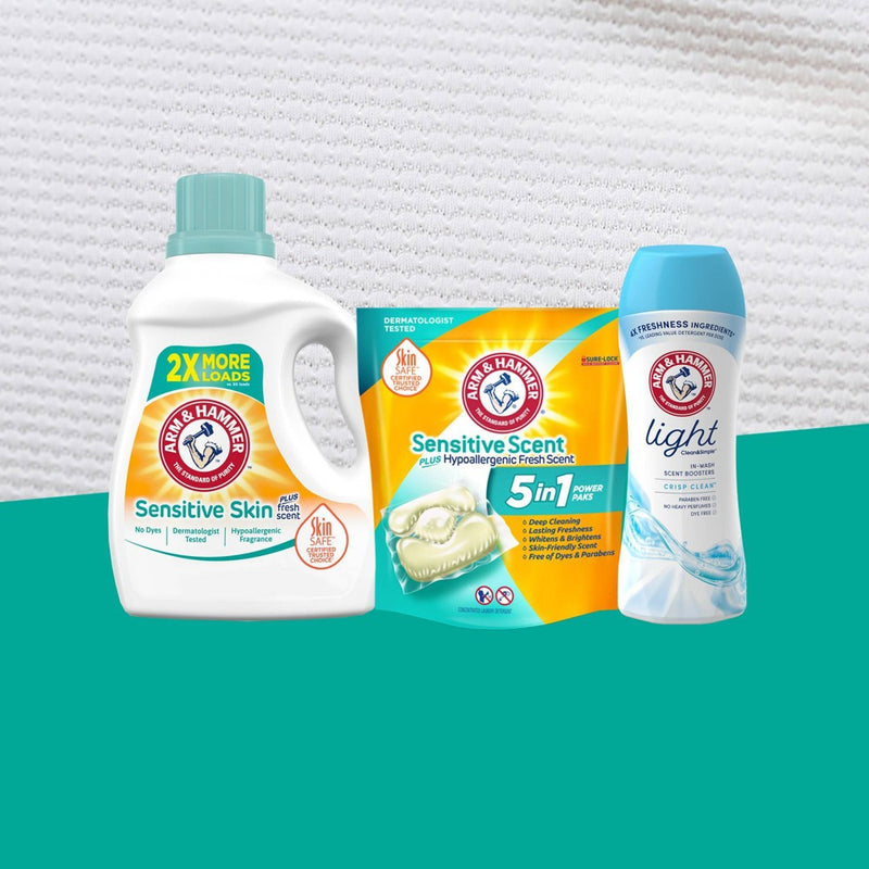 Arm & Hammer Liquid Laundry Detergent for Sensitive Skin plus Skin-Friendly Fresh Scent - 105 fl oz
