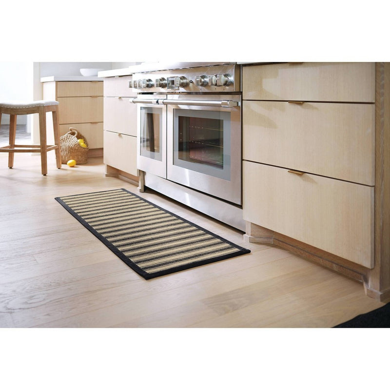 60" x 20" Vintage Striped Kitchen Runner Rug Black/Brown - Threshold™