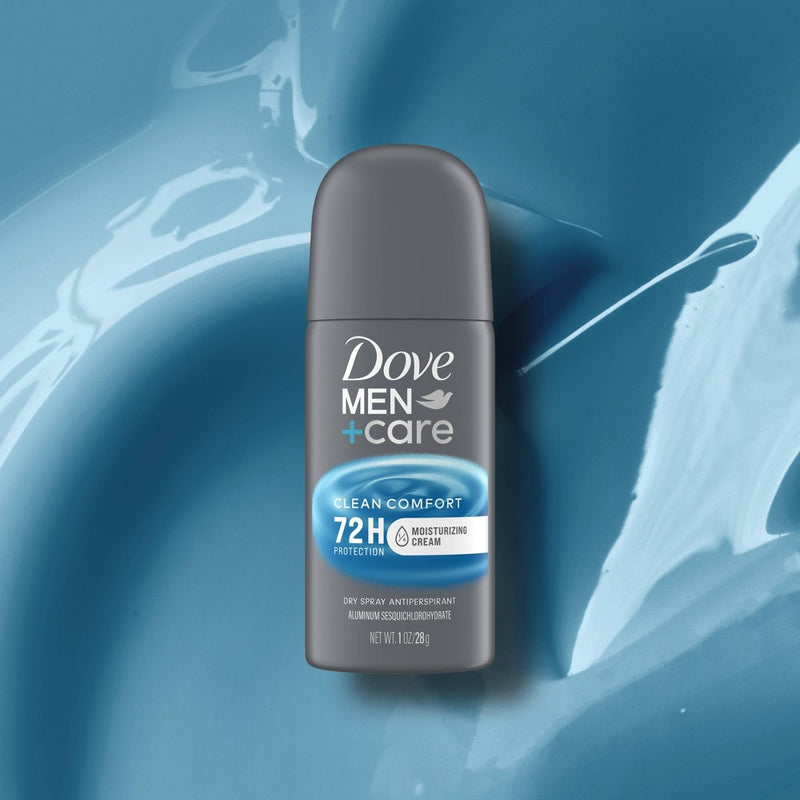 Dove Men+Care 72Hr Clean Comfort Travel Antiperspirant & Deodorant Dry Spray Trial Size - 1oz