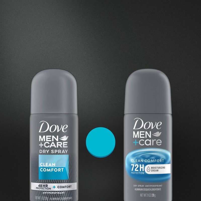 Dove Men+Care 72Hr Clean Comfort Travel Antiperspirant & Deodorant Dry Spray Trial Size - 1oz
