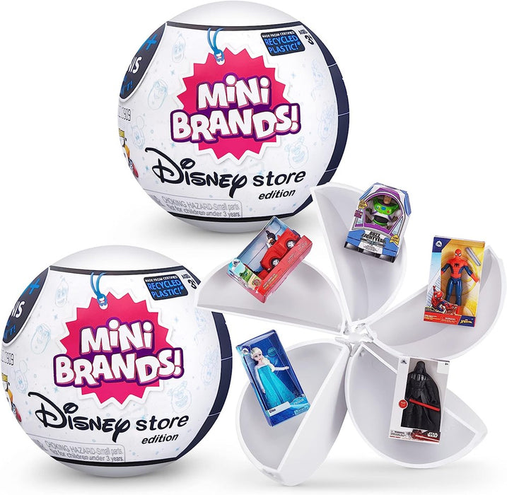 LOT OF 2! - 5 Surprise Mini Brands Disney Store Series 1 Mystery Capsule