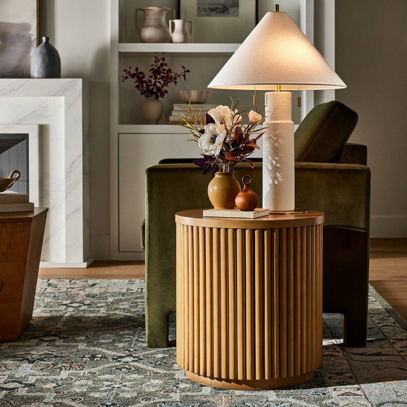 Ceramic Table Lamp with Tapered Shade White - Threshold™ designed with Studio McGee (LOCAL PICKUP ONLY)