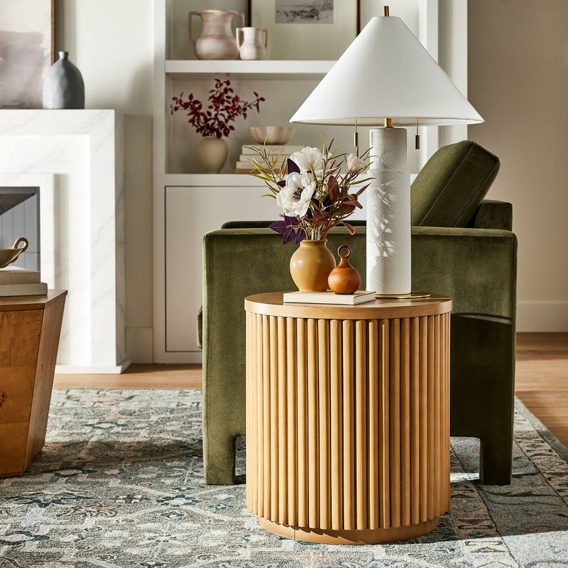 Ceramic Table Lamp with Tapered Shade White - Threshold™ designed with Studio McGee (LOCAL PICKUP ONLY)