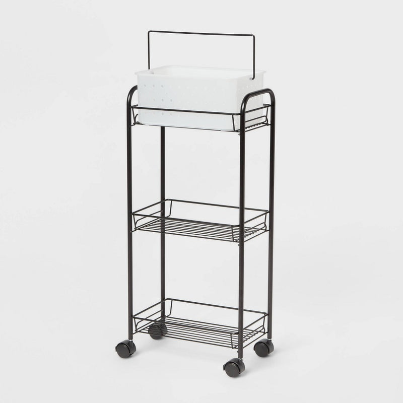 Bathroom Storage Cart Black - Room Essentials™ (LOCAL PICKUP ONLY)