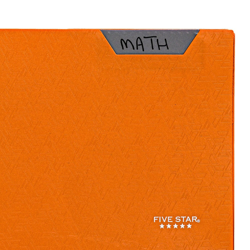 Five Star 2 Pocket Plastic Folder with Prongs Orange