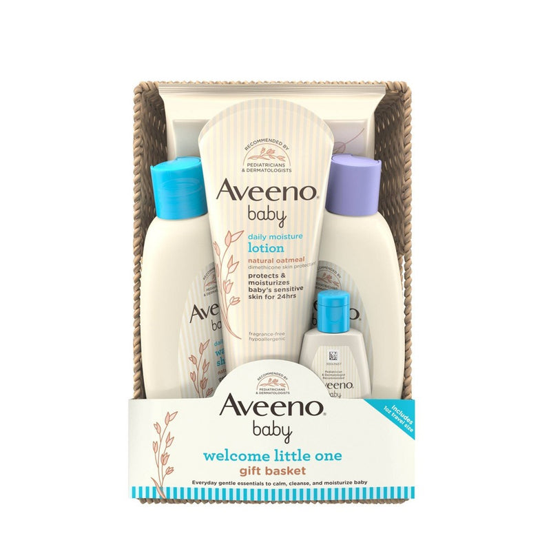 Aveeno Welcome Little One Bath and Body Gift Set - 5ct