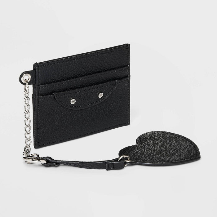 Card Case with Keychain - Wild Fable™ Black