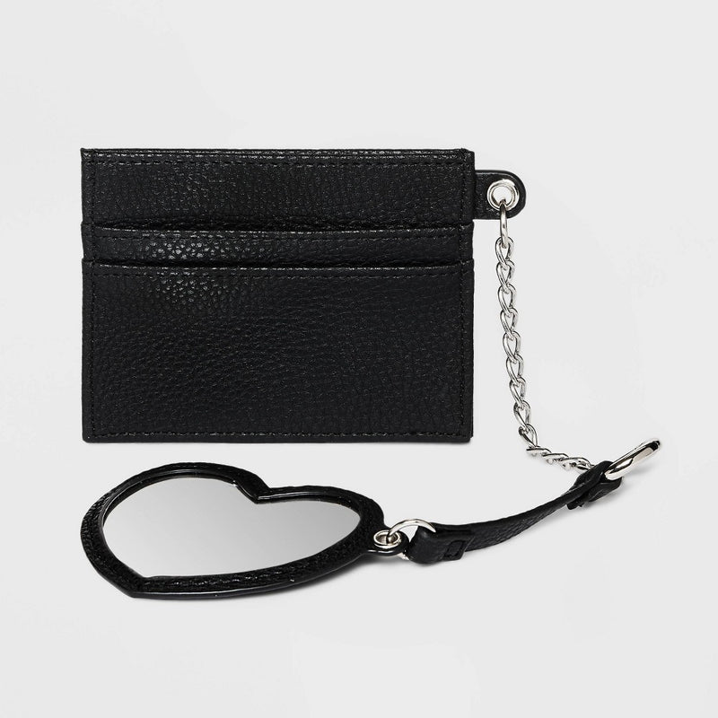 Card Case with Keychain - Wild Fable™ Black