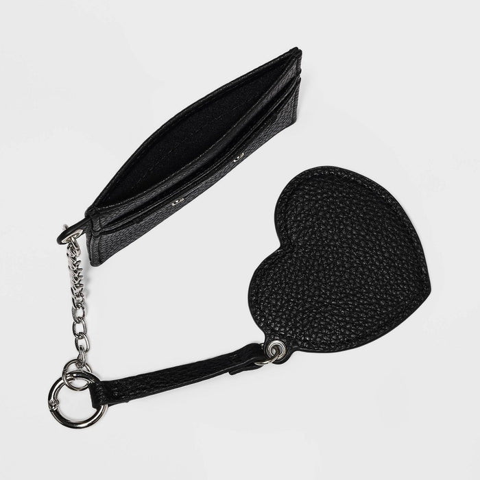 Card Case with Keychain - Wild Fable™ Black