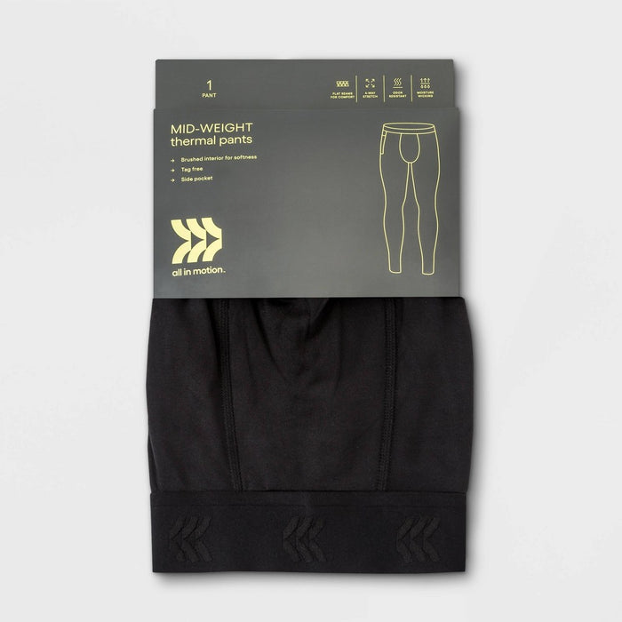 Men's Midweight Thermal Pants - All in Motion™ Black M