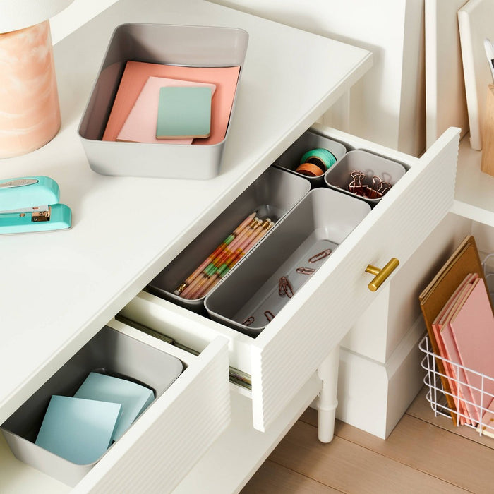 Large 2pk Storage Trays Gray Mist - Brightroom™