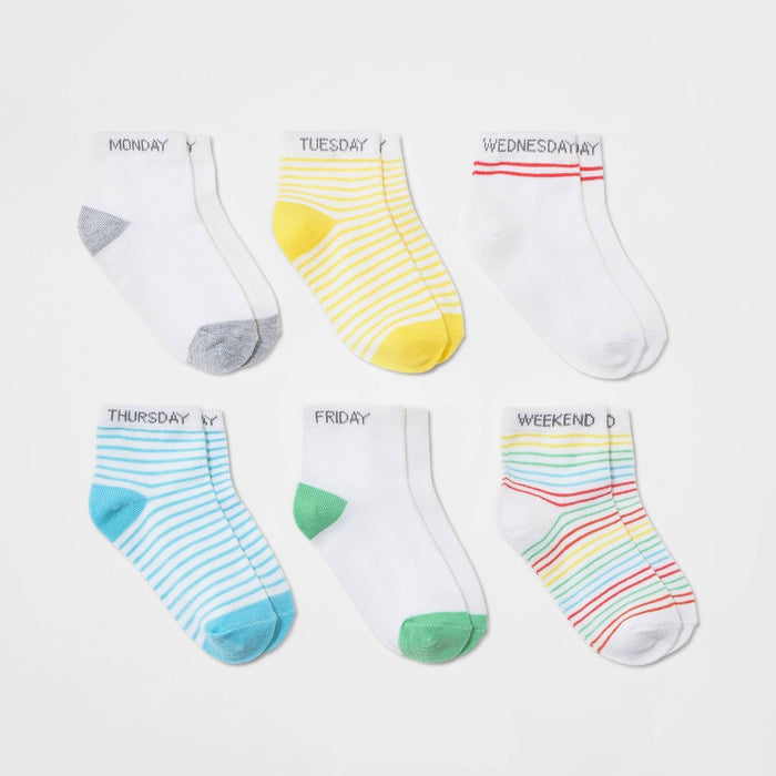 Toddler Striped Low Cut Socks - Cat & Jack™ 2T-3T