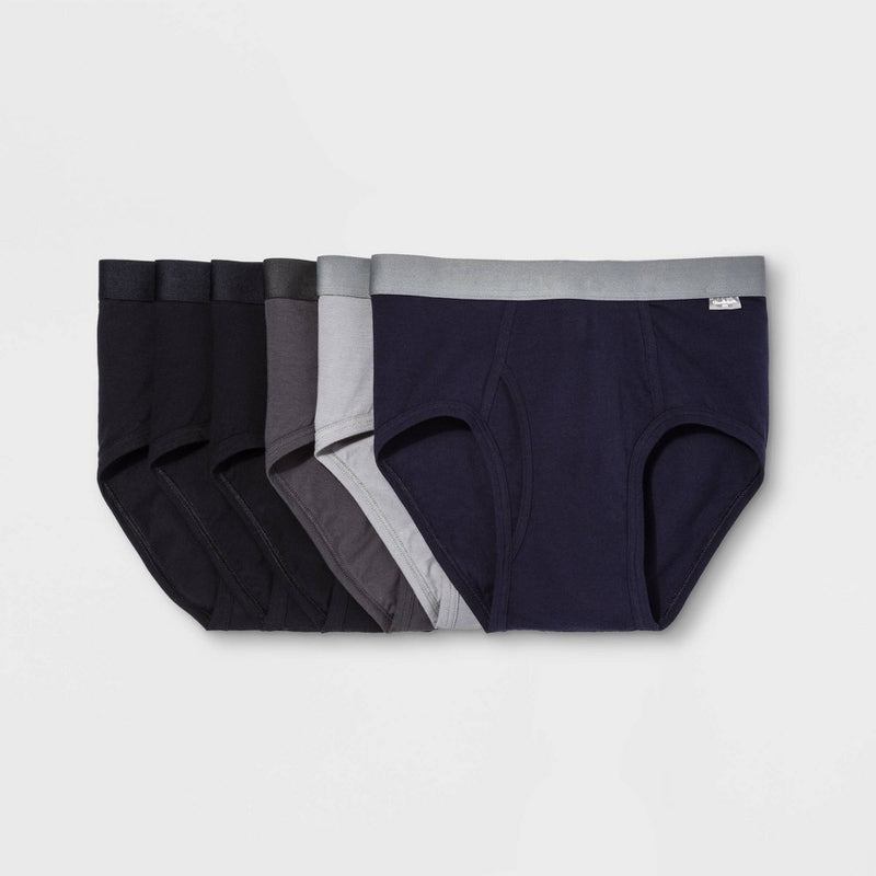 Men's Classic Briefs 6pk - Goodfellow & Co™ M Black/Gray/Navy