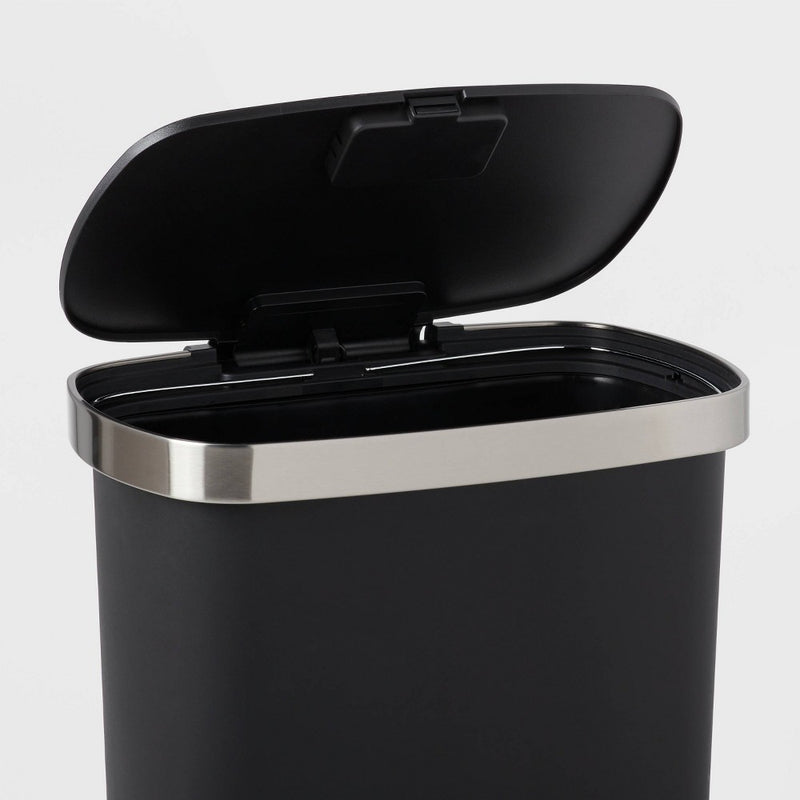 Plastic Locking Lid Step Trash Can Black - Brightroom™" (LOCAL PICKUP ONLY)