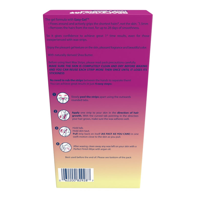 Veet Ready-To-Use Wax Strips and Wipes - 40ct