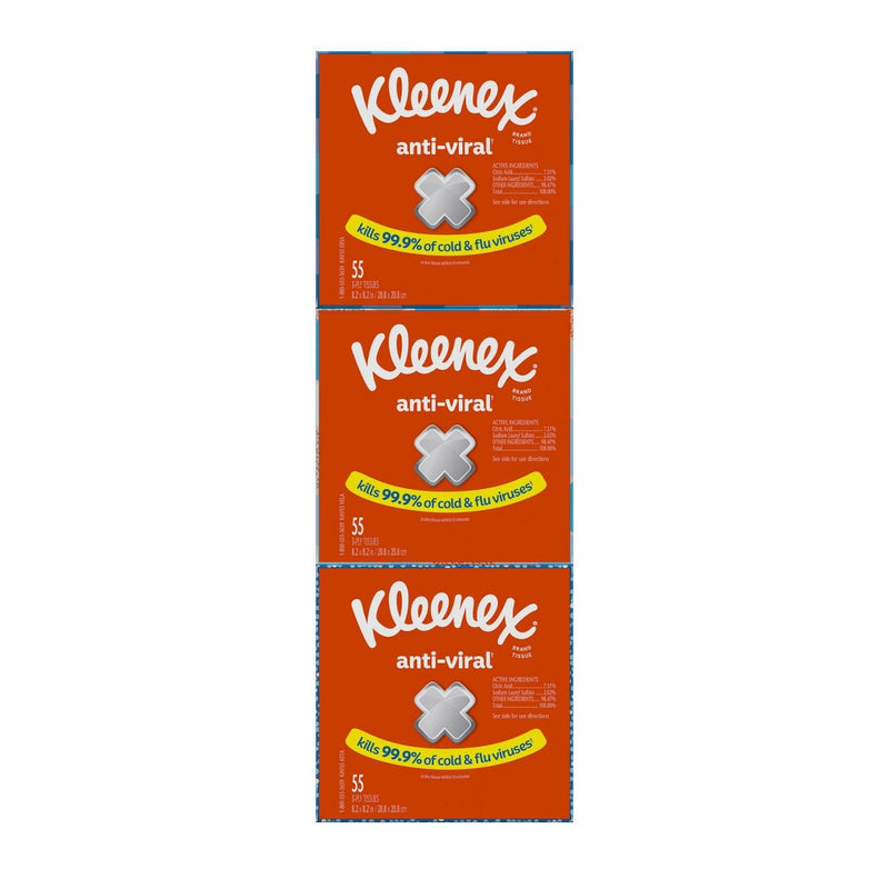 Kleenex Anti-Viral 3-Ply Facial Tissue - 6pk/55ct
