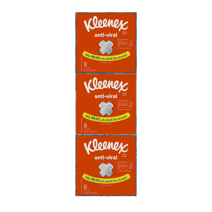 Kleenex Anti-Viral 3-Ply Facial Tissue - 6pk/55ct