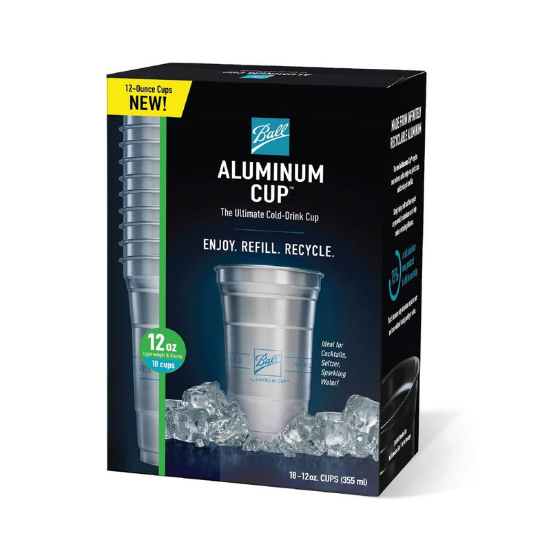 Ball Aluminum Cup Recyclable Party Cups - 12oz/18ct