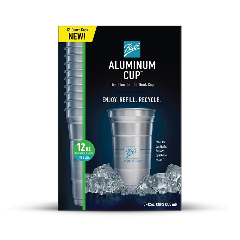 Ball Aluminum Cup Recyclable Party Cups - 12oz/18ct