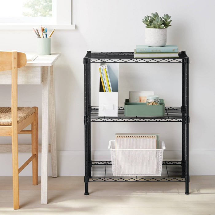 3 Tier Wire Shelving Black - Brightroom™ (LOCAL PICKUP ONLY)