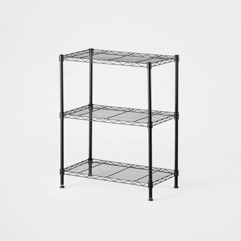 3 Tier Wire Shelving Black - Brightroom™ (LOCAL PICKUP ONLY)
