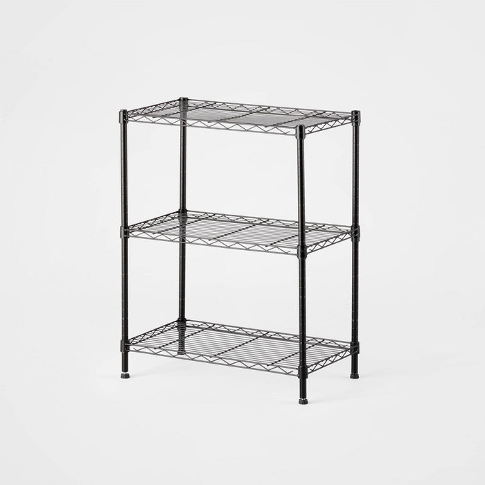 3 Tier Wire Shelving Black - Brightroom™ (LOCAL PICKUP ONLY)