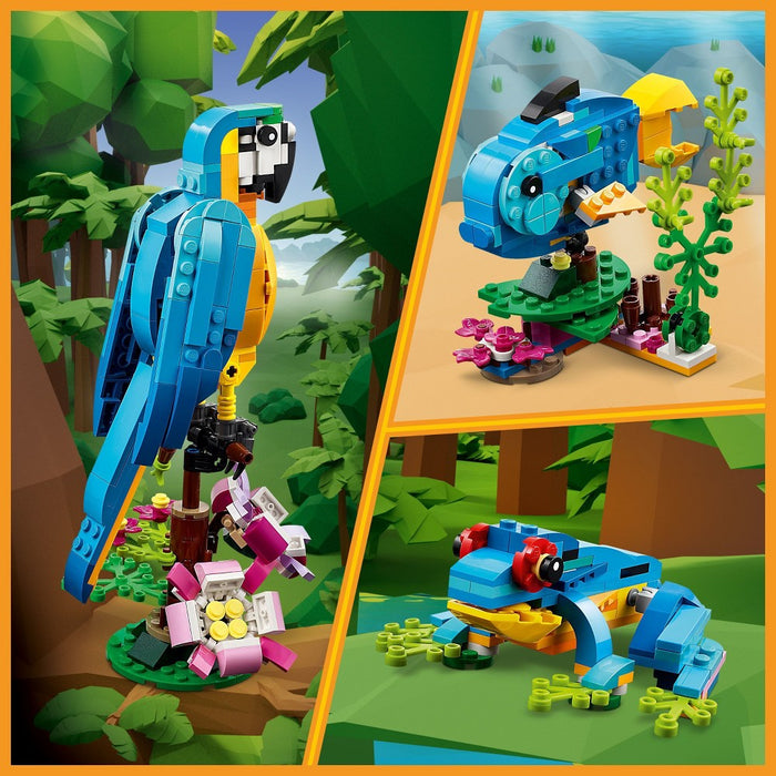 LEGO Creator 3 in 1 Exotic Parrot Animals Building Toy 31136