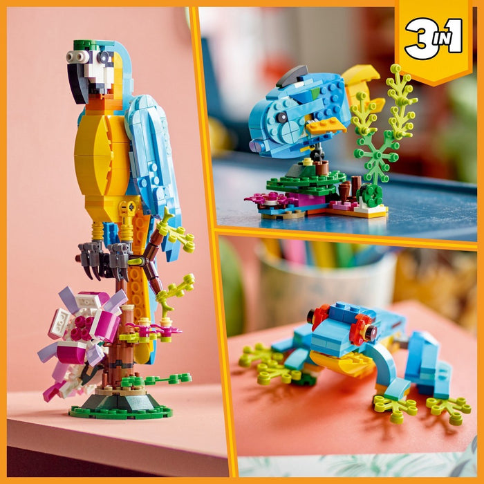 LEGO Creator 3 in 1 Exotic Parrot Animals Building Toy 31136