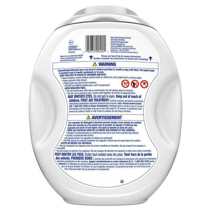 Tide Power Pods Clean Laundry Detergent - Free & Gentle - 45ct