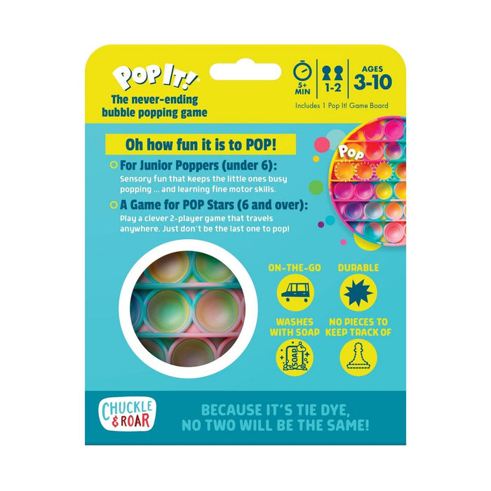 Chuckle & Roar Pop It! Fidget and Sensory Game - Tie Dye