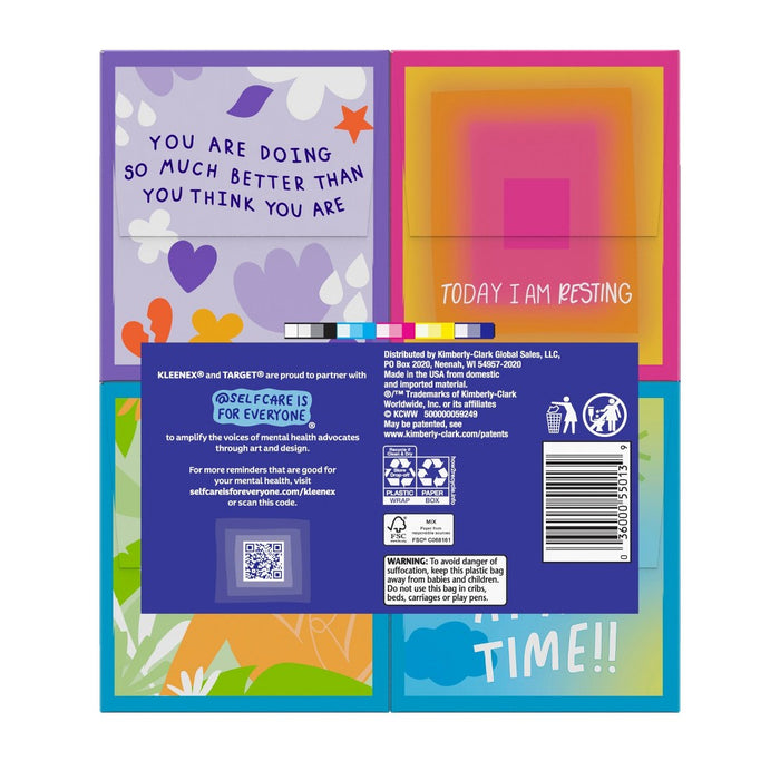 Kleenex Ultra Soft Facial Tissue Self-Care Awareness Pack - 4pk/60ct