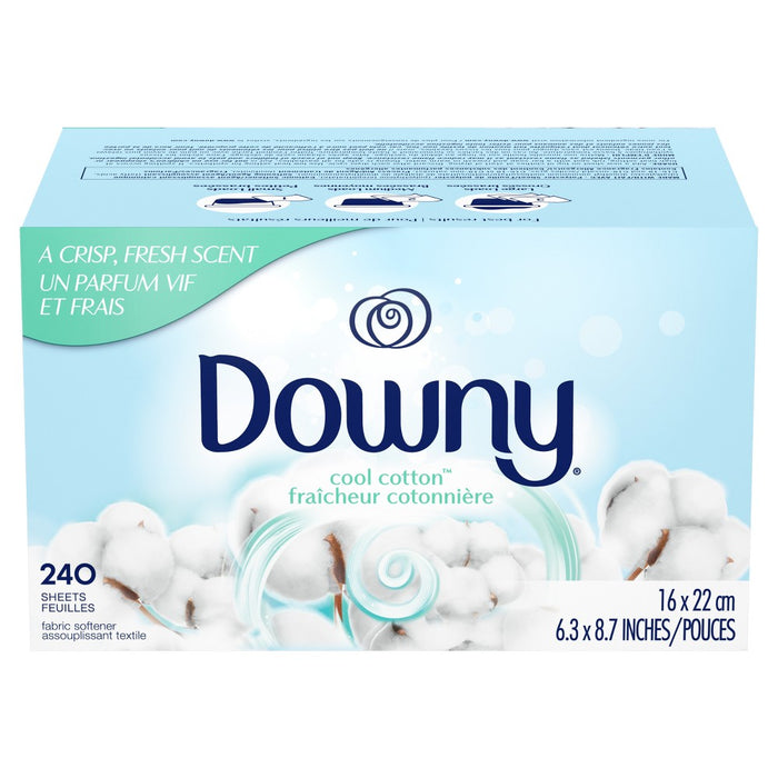 Downy Cool Cotton Fabric Softener Dryer Sheets - 240ct