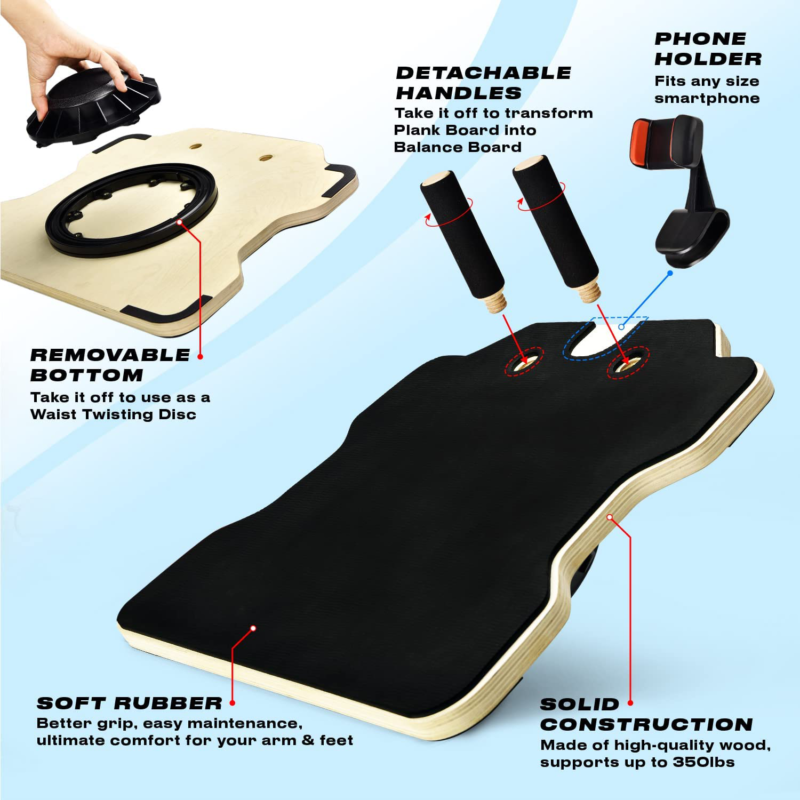 Yes4All Inno Board, Multi-Functional Balance Board, Plank Board for Balance