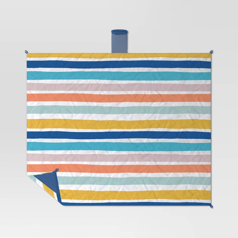Packable Striped Beach Blanket - Sun Squad™