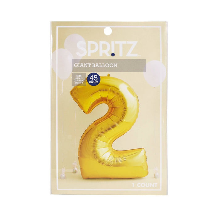 Giant Mylar Number Balloon '2' - Spritz™