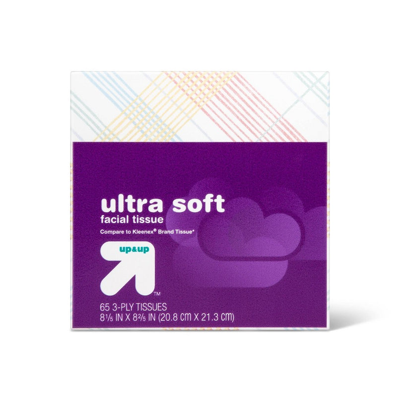 Facial Tissue - 1pk/65ct - Stripes - up & up™
