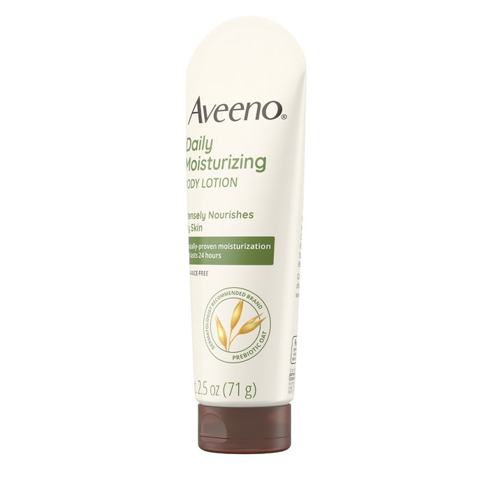 Aveeno Daily Moisturizing Body Lotion for Dry Skin with Soothing Prebiotic OatFragrance-Free - 2.5 oz