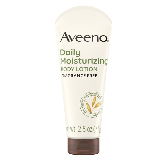 Aveeno Daily Moisturizing Body Lotion for Dry Skin with Soothing Prebiotic OatFragrance-Free - 2.5 oz