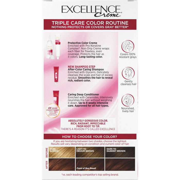 L'Oreal Paris Excellence Triple Protection Permanent Hair Color - 21 fl oz - 5RB M Reddish Brown - 1 kit